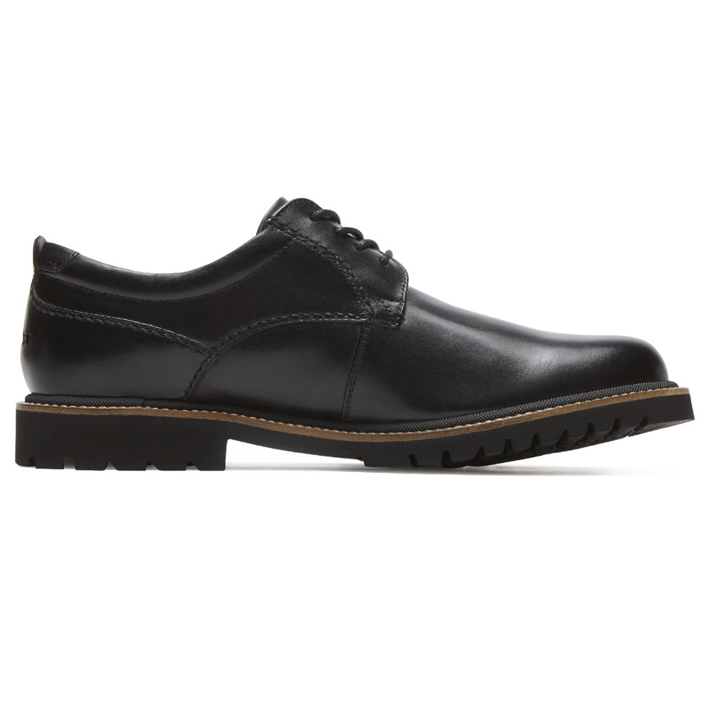 Rockport Mens Marshall Plain Toe - Oxfords Black - ONK215970